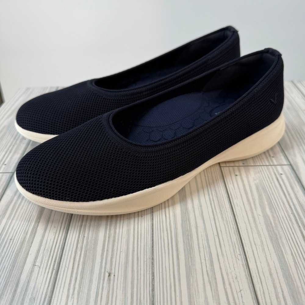 Vivaia Navy Blue Knit Slip On Walker Pro Hybrid Ballet Flats Izabel Women's‎ 9